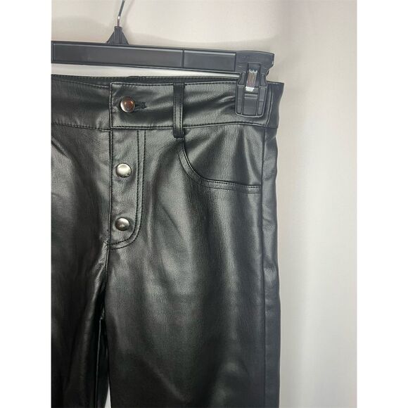 ZARA Women's High-Waist Cropped Pants Black Size 10 Casual - Picture 2 of 8